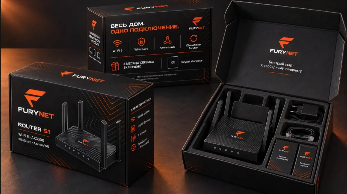 Комплект роутера FuryNet SuperOne